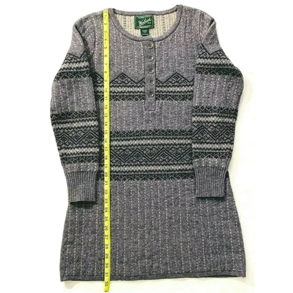 Woolrich Fair Isle Wool Petite Sweater Dress Tunic‎